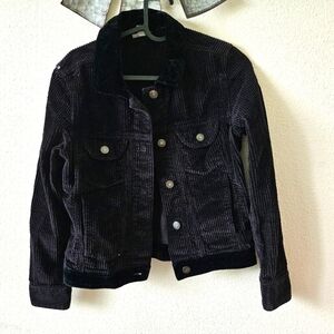 J.jill Black Corduroy Women's Barn Casual Jacket Size XXS.